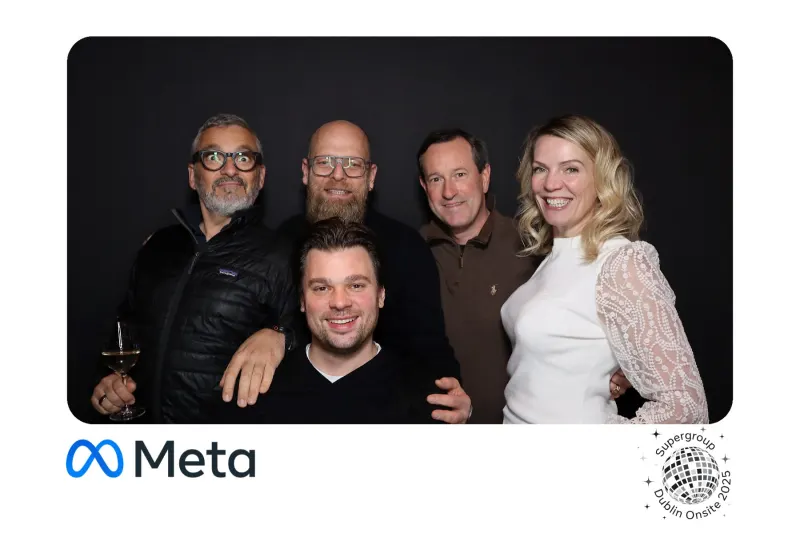 Meta corporate event photo booth showing professional quality output