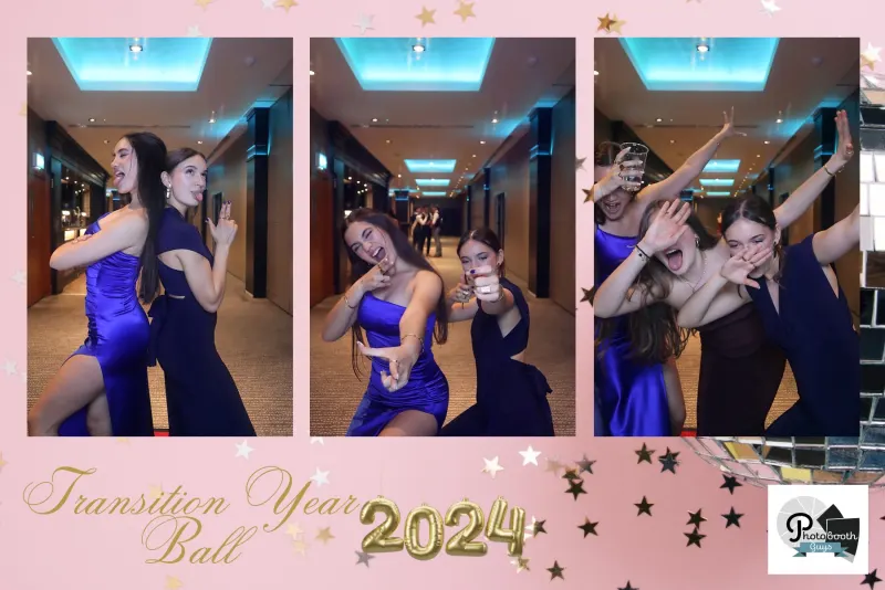 Two friends at Transition Year Ball photo booth