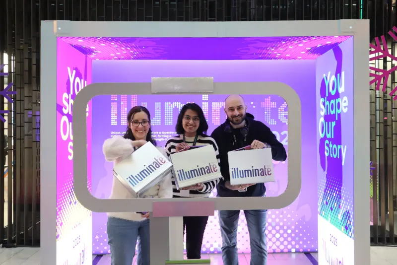 Illuminate 2025 corporate event branded photo booth