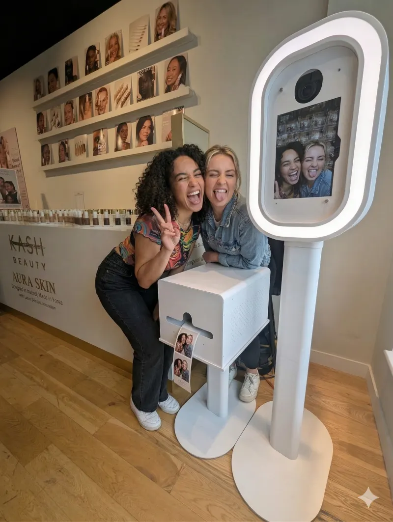 Kash Beauty store opening with photo booth