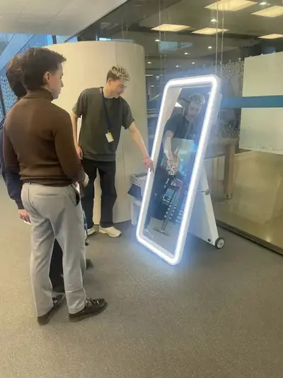 Selfie Mirror Photo Booth with LED lights